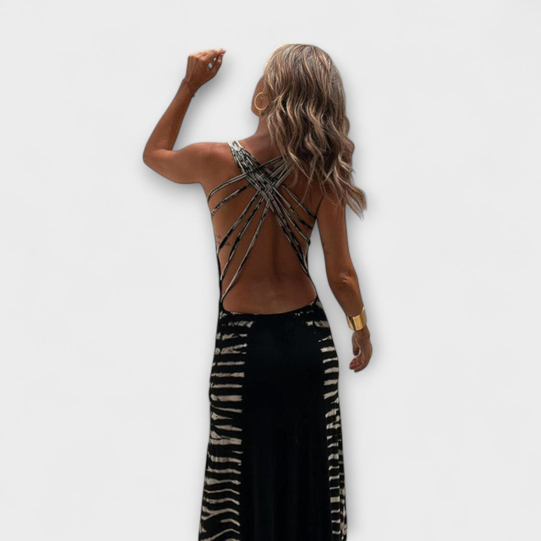 Livia - Maxi obleka z zvezdnatim nebom in batiko