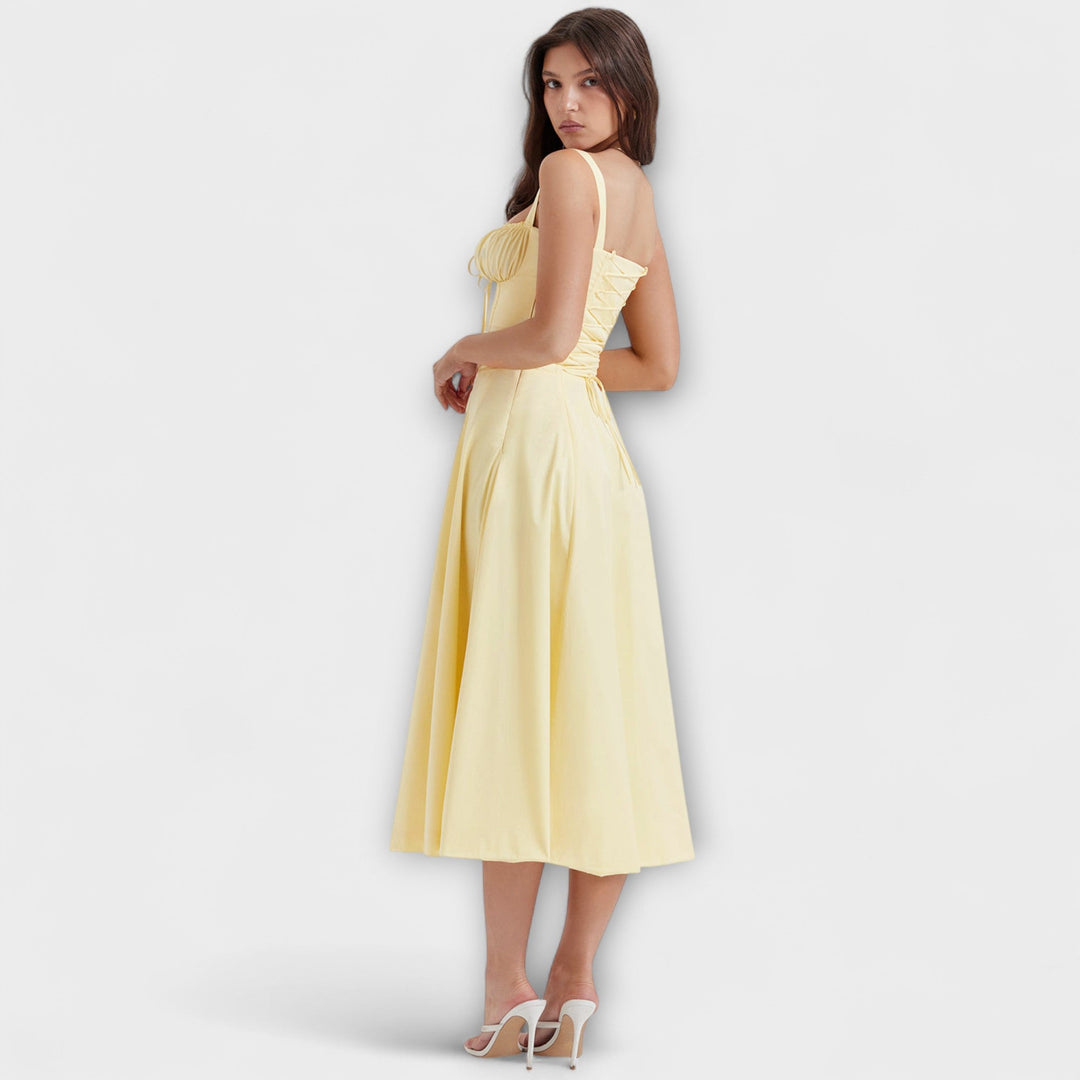 Zipporas - Prilagojena obleka z modernim pomladnim cvetličnim potiskom