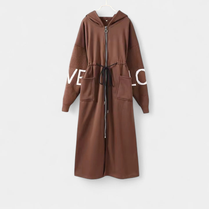 Manca – Eleganten plaščni kardigan s kapuco