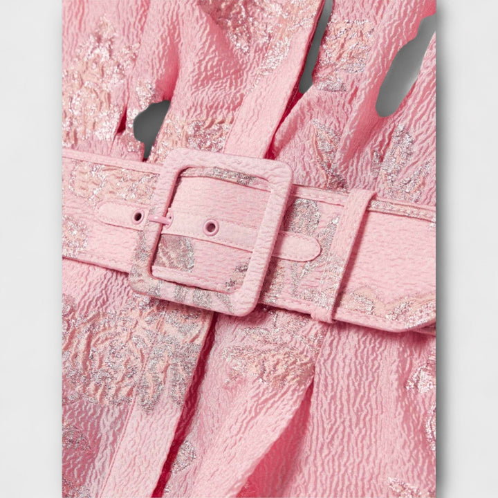 Anabella - Obleka s kratkimi nabranimi rokavi