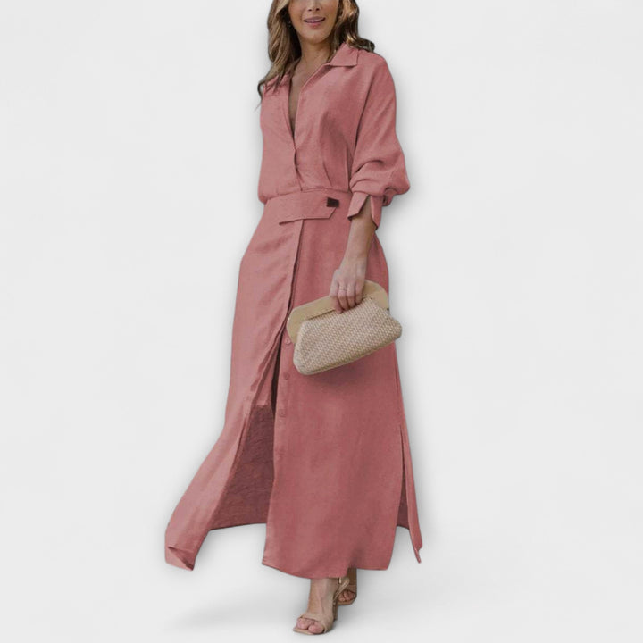 Jeanette - Maxi obleka z V izrezom