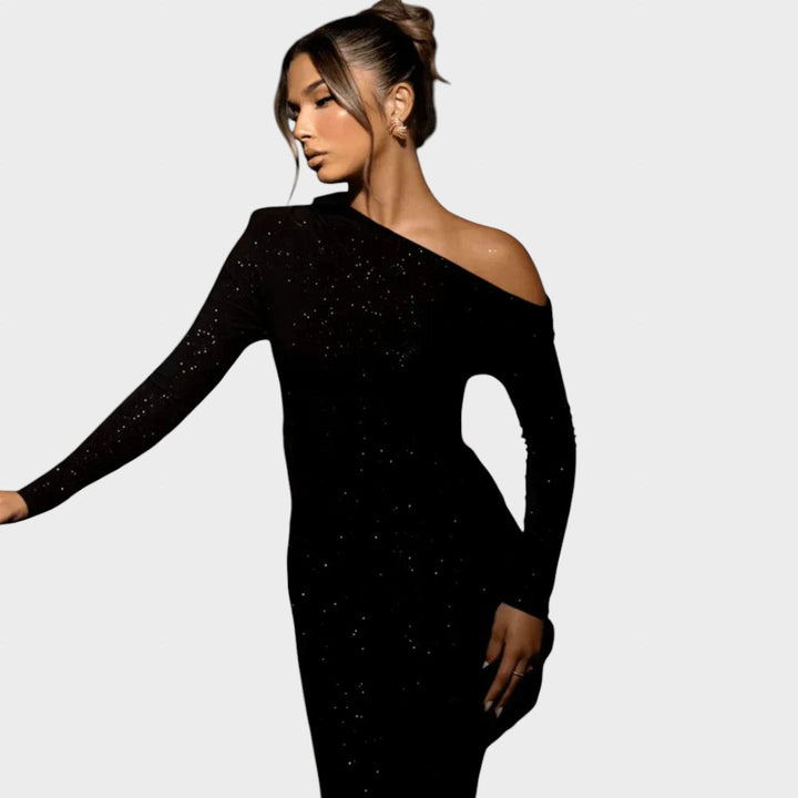 Vesna - Svetleča Maxi Obleka