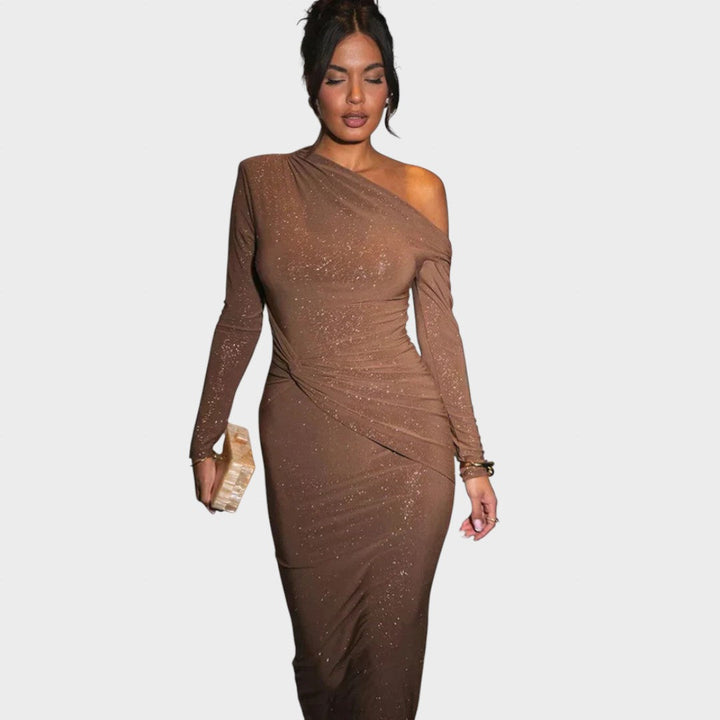 Vesna - Svetleča Maxi Obleka