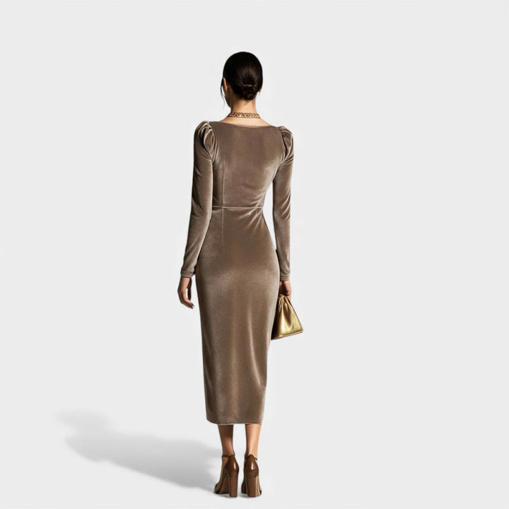 Ivona – Barvna midi obleka